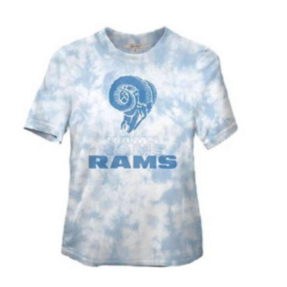 Women's Junk Food Royal Los Angeles Rams Team Spirit Tie-Dye T-Shirt Medium
